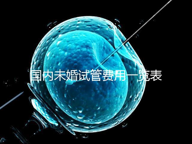 國(guó)內(nèi)未婚試管費(fèi)用一覽表:2025單身女性做試管嬰兒要花多少錢(qián)?